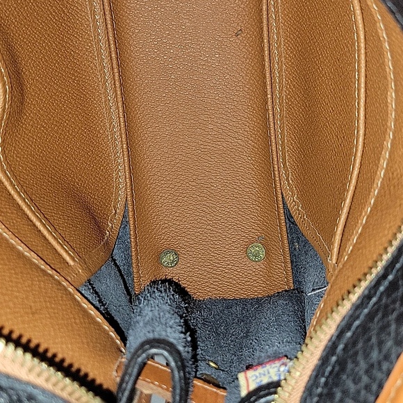 Vintage Dooney & Bourke Black and Brown Leather Crossbody Bag - Picture 9 of 13